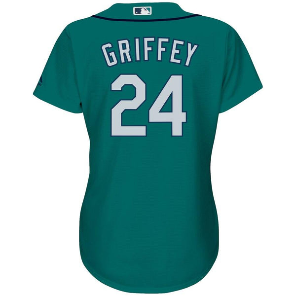 Ken Griffey Jr. Seattle Mariners Majestic Women's Cool Base Player Jersey - Aqua 2019