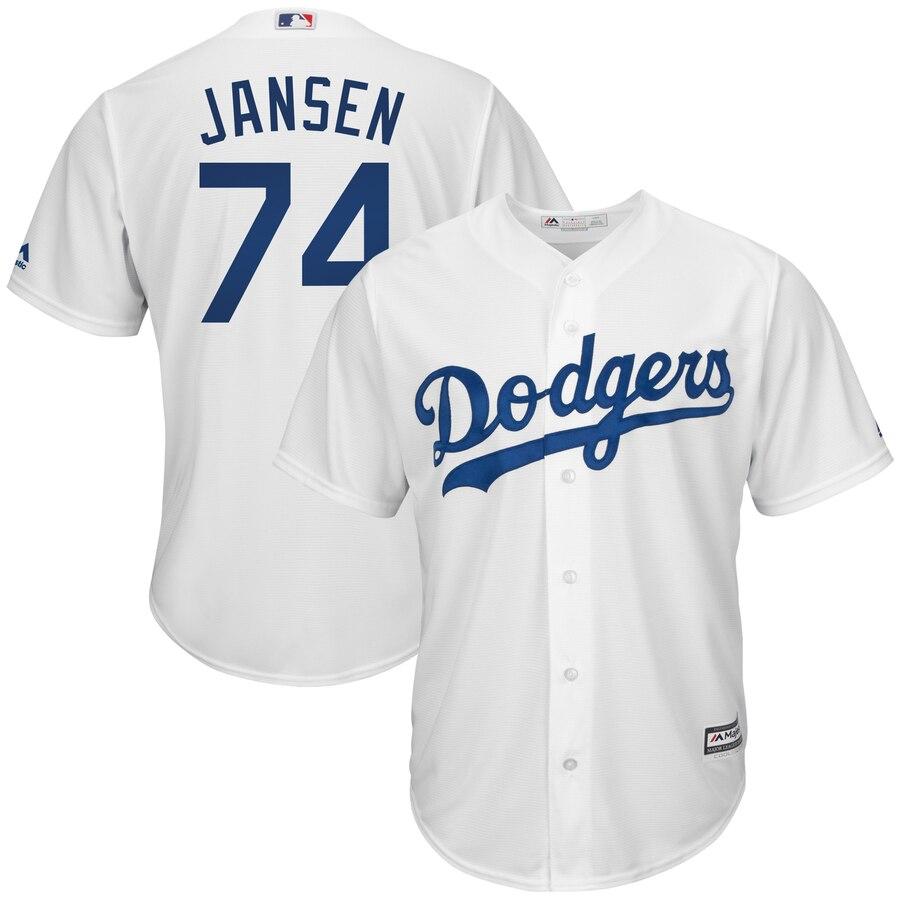 Kenley Jansen Los Angeles Dodgers Majestic Cool Base Home Player Jersey - White 2019