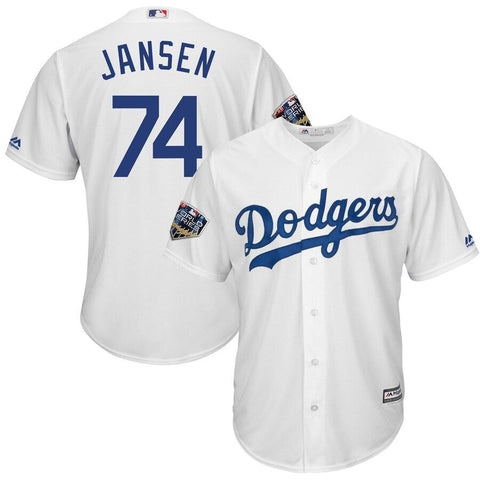 Kenley Jansen Los Angeles Dodgers Majestic World Series Cool Base Player Jersey – White 2019