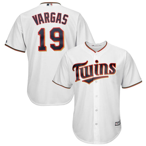 Kenny Vargas Minnesota Twins Majestic Cool Base Player Jersey - White 2019