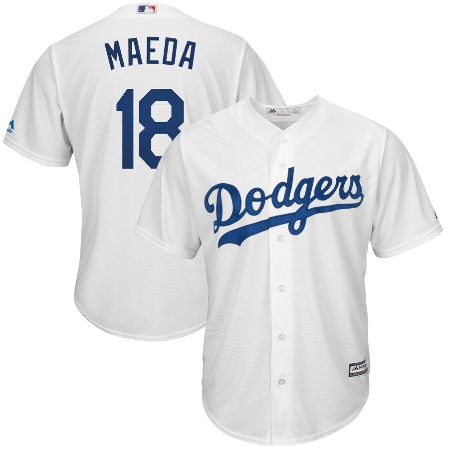 Kenta Maeda Los Angeles Dodgers Majestic Home Official Cool Base Player Replica Jersey - White 2019