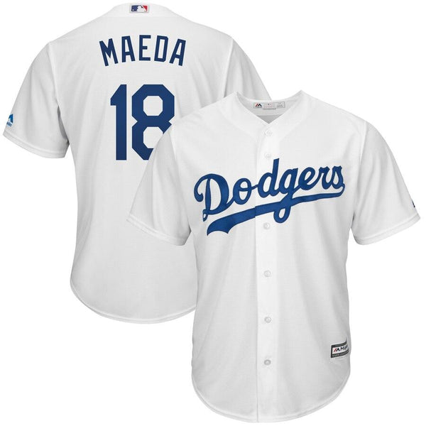 Kenta Maeda Los Angeles Dodgers Majestic Home Official Cool Base Player Replica Jersey - White 2019