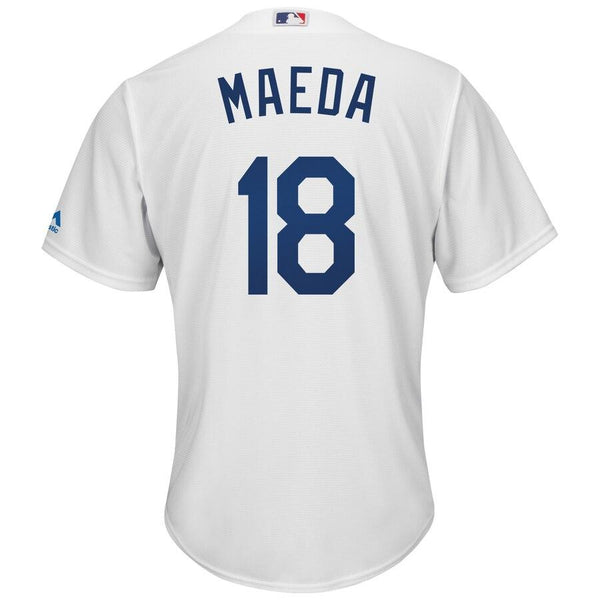 Kenta Maeda Los Angeles Dodgers Majestic Home Official Cool Base Player Replica Jersey - White 2019