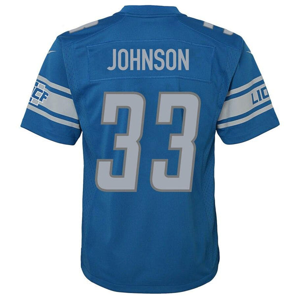 Kerryon Johnson Detroit Lions Youth Game Jersey – Blue 2019