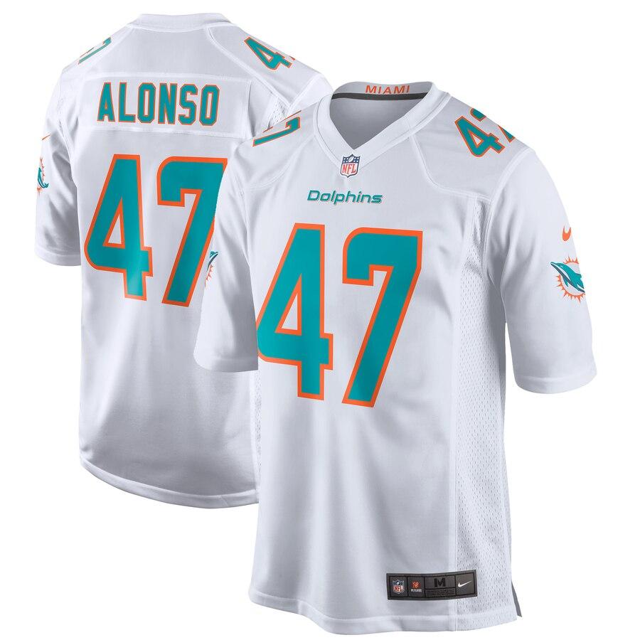 Kiko Alonso Miami Dolphins New Game Jersey – White 2019