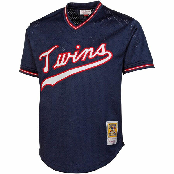 Kirby Puckett Minnesota Twins Mitchell &amp; Ness 1985 Cooperstown Collection Mesh Batting Practice Jersey - Navy 2019