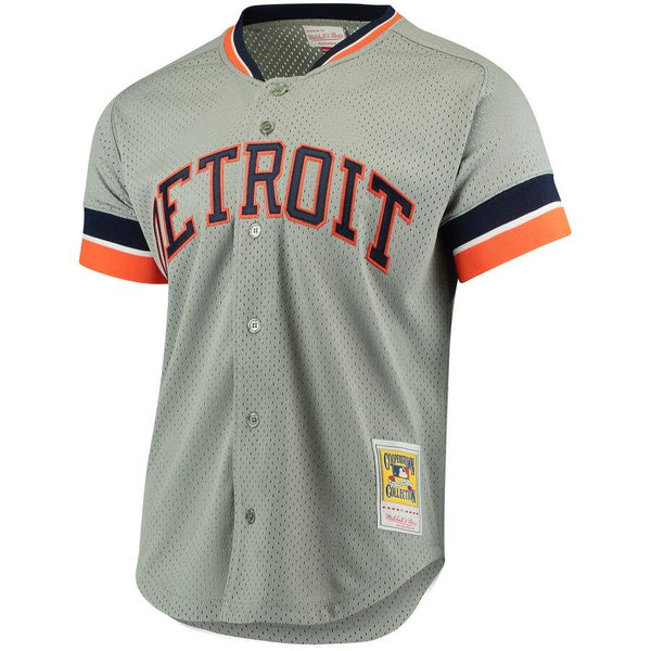 Kirk Gibson Detroit Tigers Mitchell &amp; Ness Fashion Cooperstown Collection Mesh Batting Practice Jersey - Gray 2019
