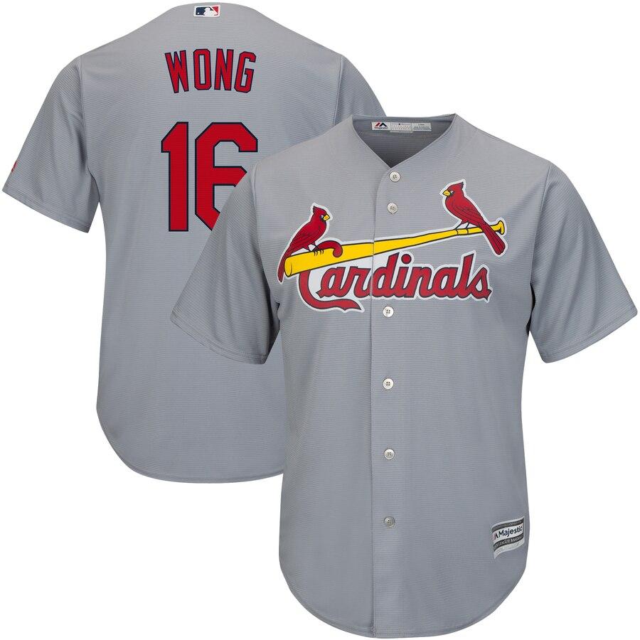 Kolten Wong St. Louis Cardinals Majestic Cool Base Player Jersey - Gray 2019