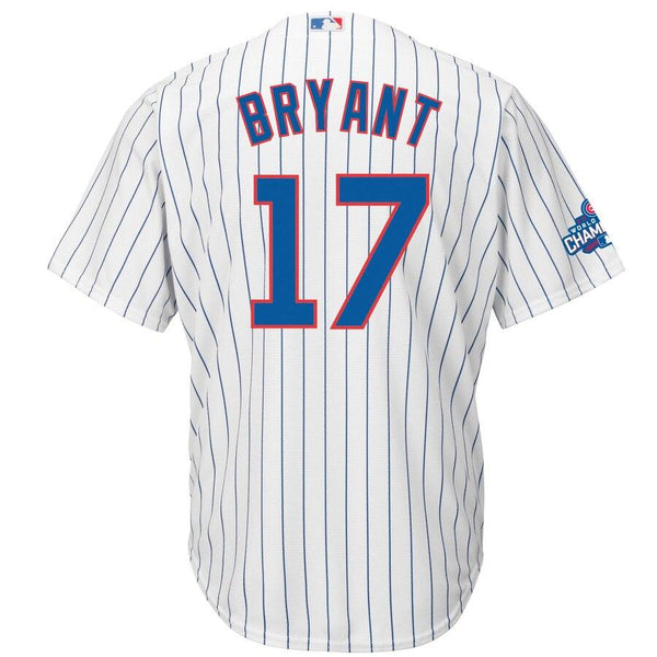 Kris Bryant Chicago Cubs Majestic Home 2016 World Series Champions Team Logo Patch Player Jersey - White 2019