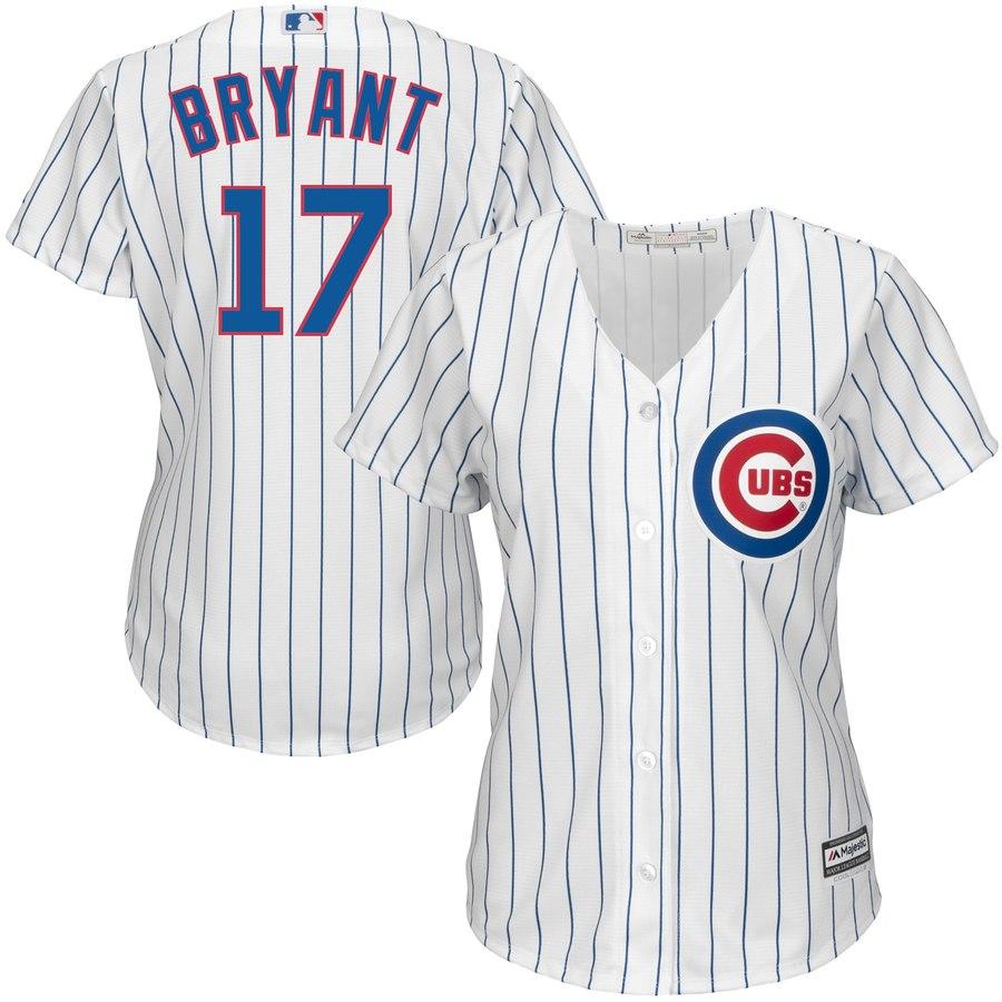 Kris Bryant Chicago Cubs Majestic Women's Cool Base Player Jersey - White 2019
