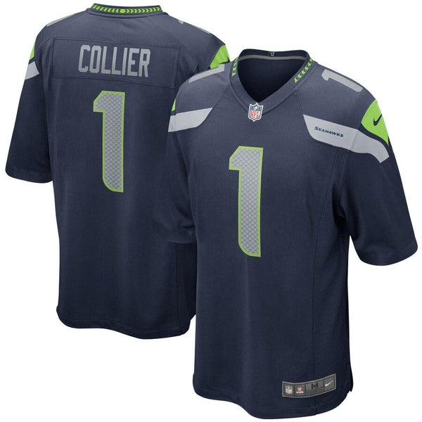L.J. Collier Seattle Seahawks 2019 NFL Draft First Round Pick Game Jersey – Navy 2019