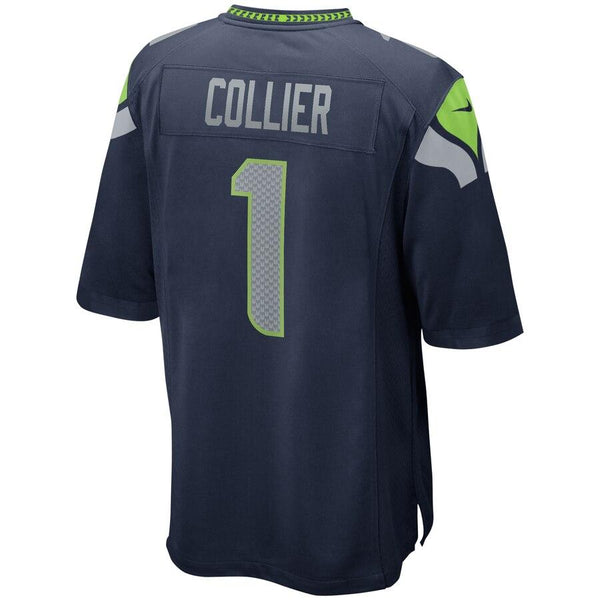 L.J. Collier Seattle Seahawks 2019 NFL Draft First Round Pick Game Jersey – Navy 2019