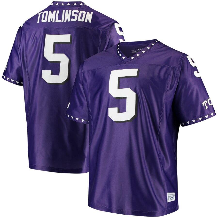 LaDainian Tomlinson TCU Horned Frogs Original Retro Brand Replica Throwback Jersey - Purple 2019