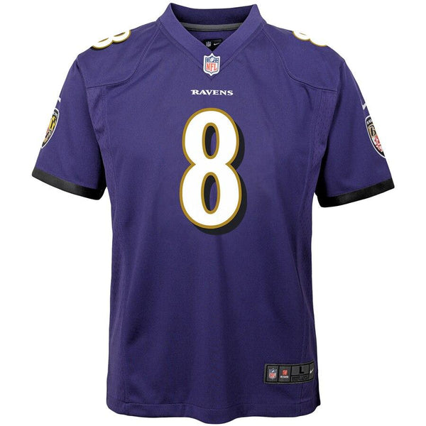 Lamar Jackson Baltimore Ravens Youth Game Jersey – Purple 2019
