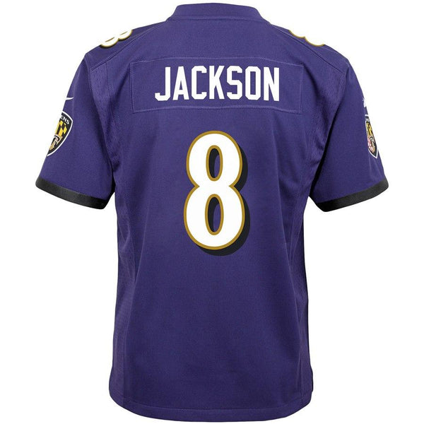 Lamar Jackson Baltimore Ravens Youth Game Jersey – Purple 2019