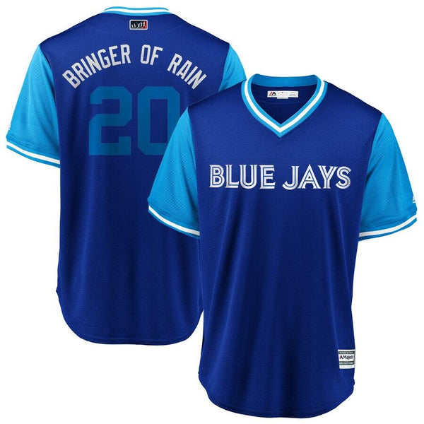 Josh Donaldson "Bringer of Rain" Toronto Blue Jays Majestic Players' Weekend Cool Base Jersey – Royal/Light Blue 2019