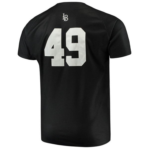 Long Beach State 49ers Under Armour Replica Logo Baseball Jersey - Black 2019