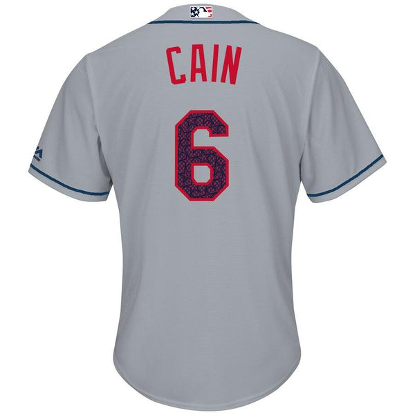 Lorenzo Cain Kansas City Royals Majestic Fashion Stars &amp; Stripes Cool Base Player Jersey - Gray 2019