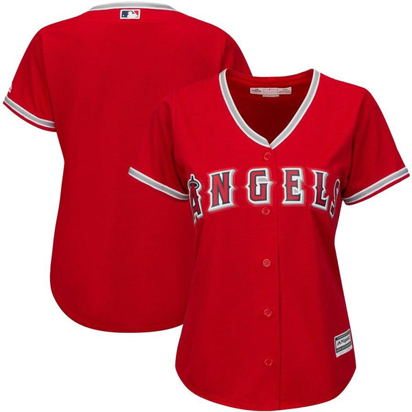 Los Angeles Angels Majestic Women's Cool Base Jersey - Scarlet 2019