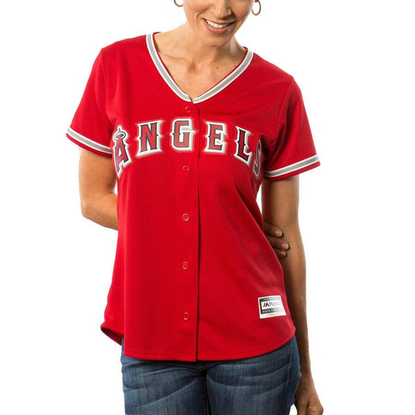 Los Angeles Angels Majestic Women's Cool Base Jersey - Scarlet 2019