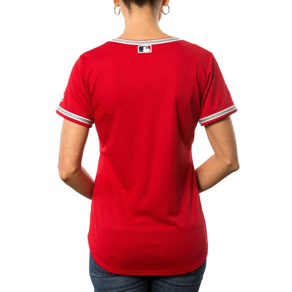 Los Angeles Angels Majestic Women's Cool Base Jersey - Scarlet 2019
