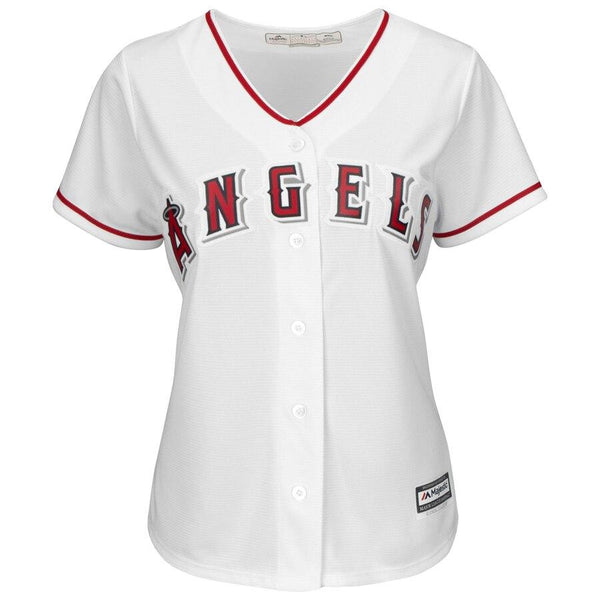 Los Angeles Angels Majestic Women's Home Cool Base Custom Jersey - White 2019