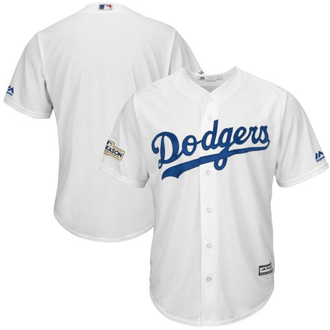 Los Angeles Dodgers Majestic Postseason Cool Base Team Jersey – White 2019
