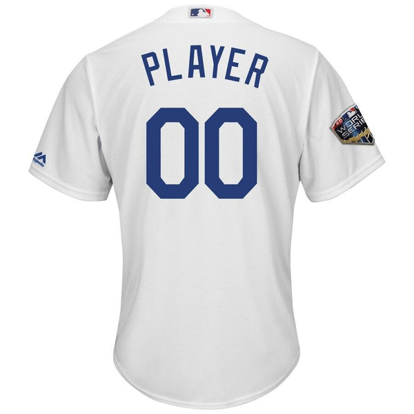 Los Angeles Dodgers Majestic World Series Cool Base Custom Jersey – White 2019