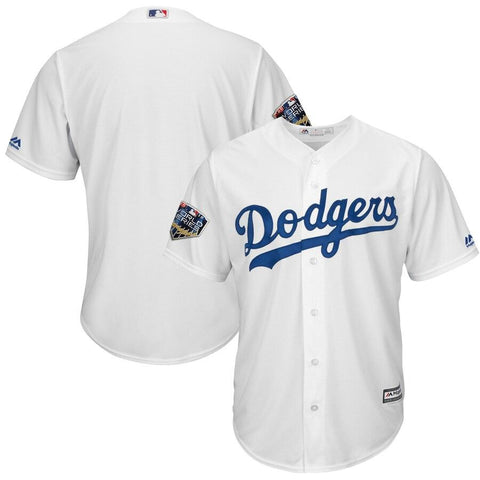 Los Angeles Dodgers Majestic World Series Cool Base Team Jersey – White 2019