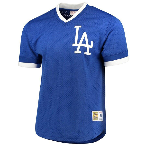 Los Angeles Dodgers Mitchell &amp; Ness Mesh V-Neck Jersey – Royal 2019