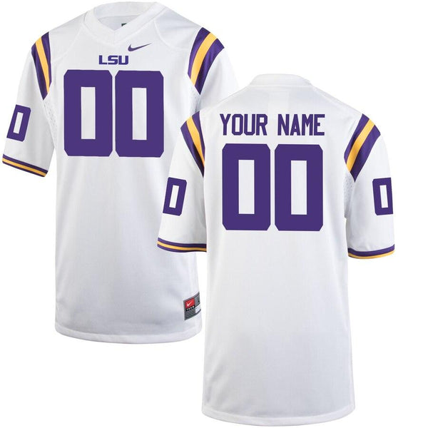 LSU Tigers Youth Custom Replica Jersey - White 2019