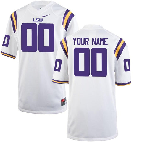 LSU Tigers Youth Custom Replica Jersey - White 2019