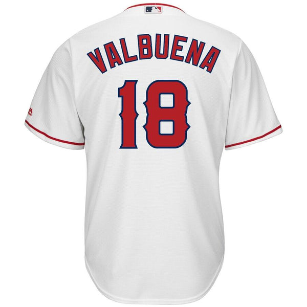 Luis Valbuena Los Angeles Angels Majestic Home Cool Base Player Jersey – White 2019