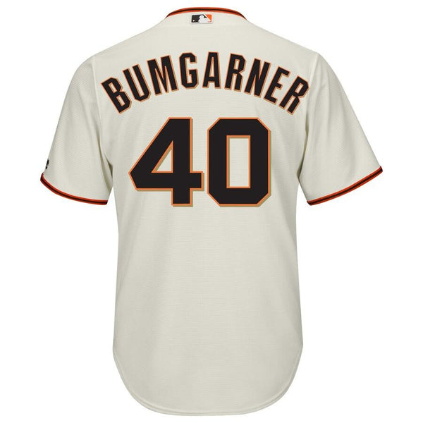 Madison Bumgarner San Francisco Giants Majestic Cool Base Player Jersey - Cream 2019