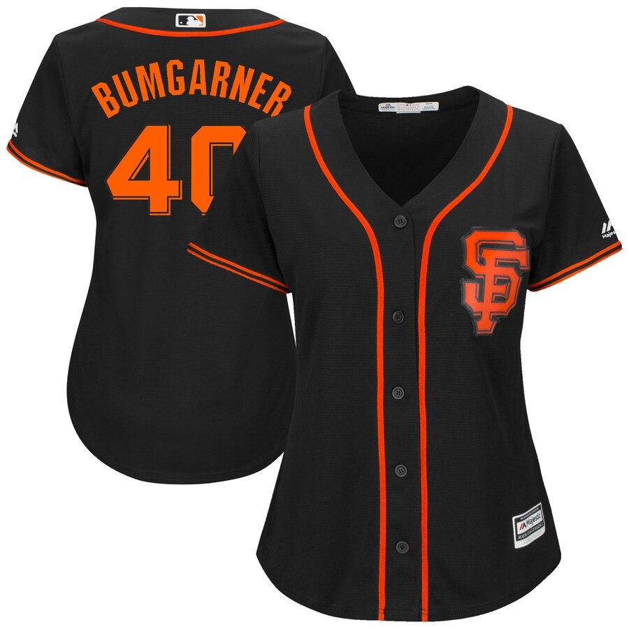 Madison Bumgarner San Francisco Giants Majestic Women's Alternate Cool Base Player Jersey - Black 2019