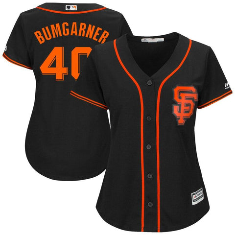 Madison Bumgarner San Francisco Giants Majestic Women's Alternate Cool Base Player Jersey - Black 2019