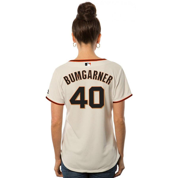 Madison Bumgarner San Francisco Giants Majestic Women's Cool Base Player Jersey - Cream 2019