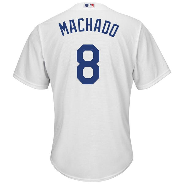 Manny Machado Los Angeles Dodgers Majestic Home Official Cool Base Jersey – White 2019