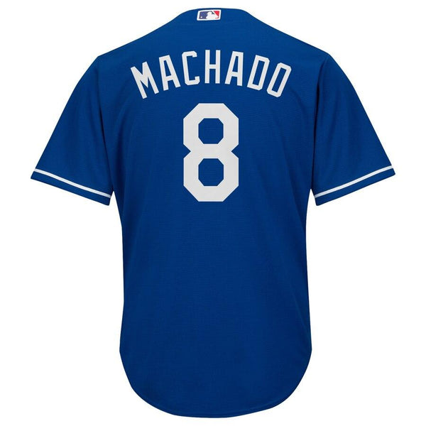 Manny Machado Los Angeles Dodgers Majestic Official Cool Base Player Jersey – Royal 2019