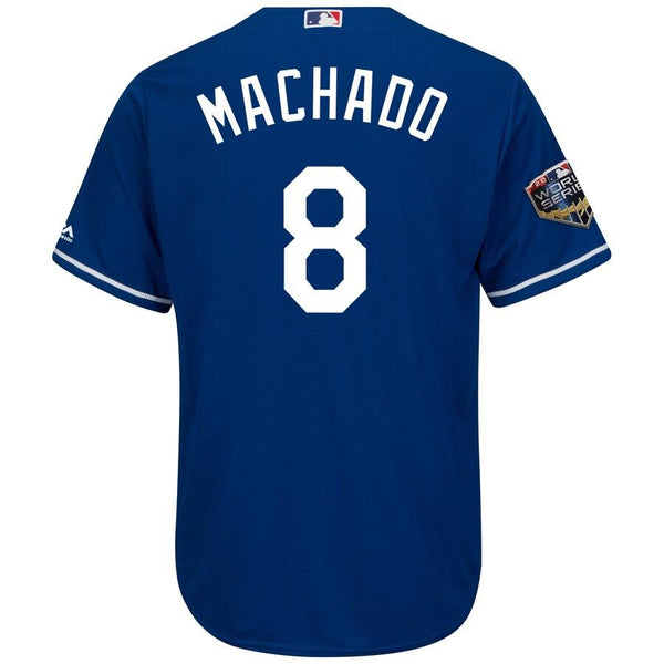 Manny Machado Los Angeles Dodgers Majestic World Series Cool Base Player Jersey – Royal 2019