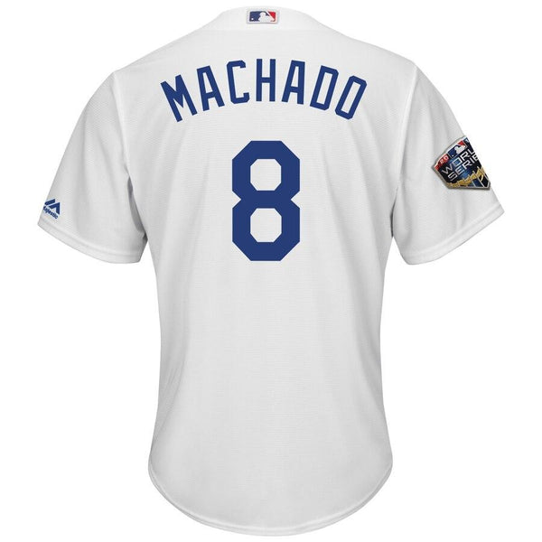 Manny Machado Los Angeles Dodgers Majestic World Series Cool Base Player Jersey – White 2019