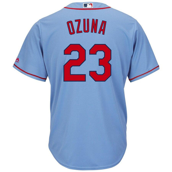 Marcell Ozuna St. Louis Cardinals Majestic Alternate Cool Base Player Jersey – Horizon Blue 2019