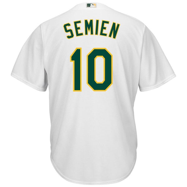 Marcus Semien Oakland Athletics Majestic Home Cool Base Player Jersey – White 2019