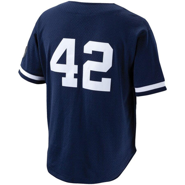 Mariano Rivera New York Yankees Mitchell &amp; Ness Cooperstown Collection Mesh Batting Practice Button-Up Jersey – Navy 2019