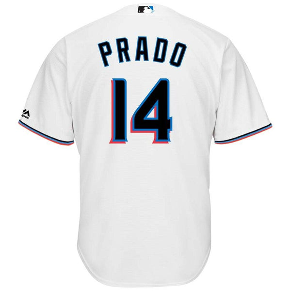 Martin Prado Miami Marlins Majestic Home 2019 Cool Base Player Jersey – White 2019