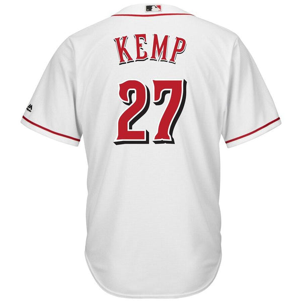 Matt Kemp Cincinnati Reds Majestic Home Official Cool Base Player Jersey – White 2019