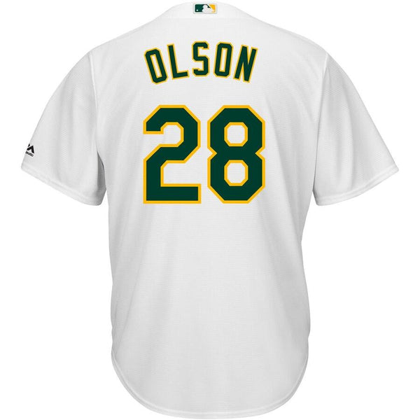 Matt Olson Oakland Athletics Majestic Home Official Cool Base Player Jersey - White 2019