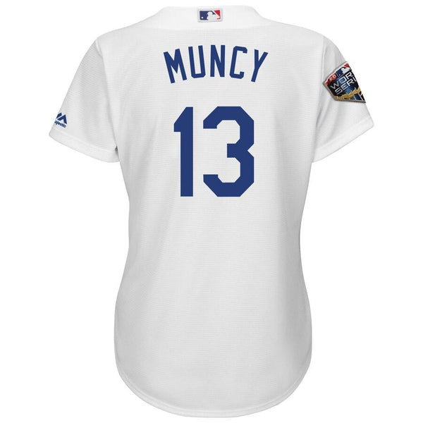Max Muncy Los Angeles Dodgers Majestic Women's World Series Cool Base Player Jersey – White 2019
