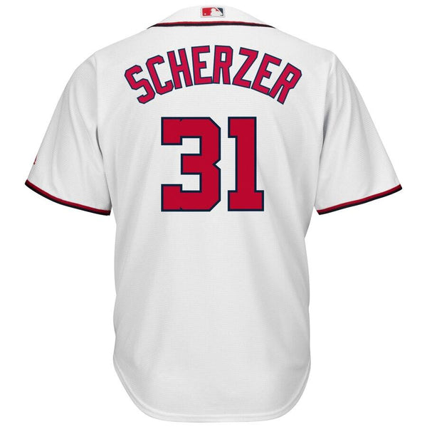 Max Scherzer Washington Nationals Majestic Cool Base Player Jersey - White 2019