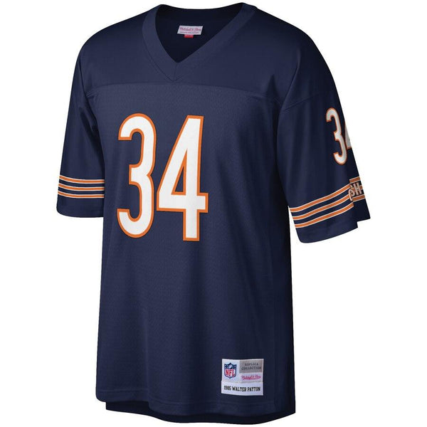 Mens Chicago Bears Walter Payton Mitchell &amp; Ness Navy 1985 Retired Player Vintage Replica Jersey 2019